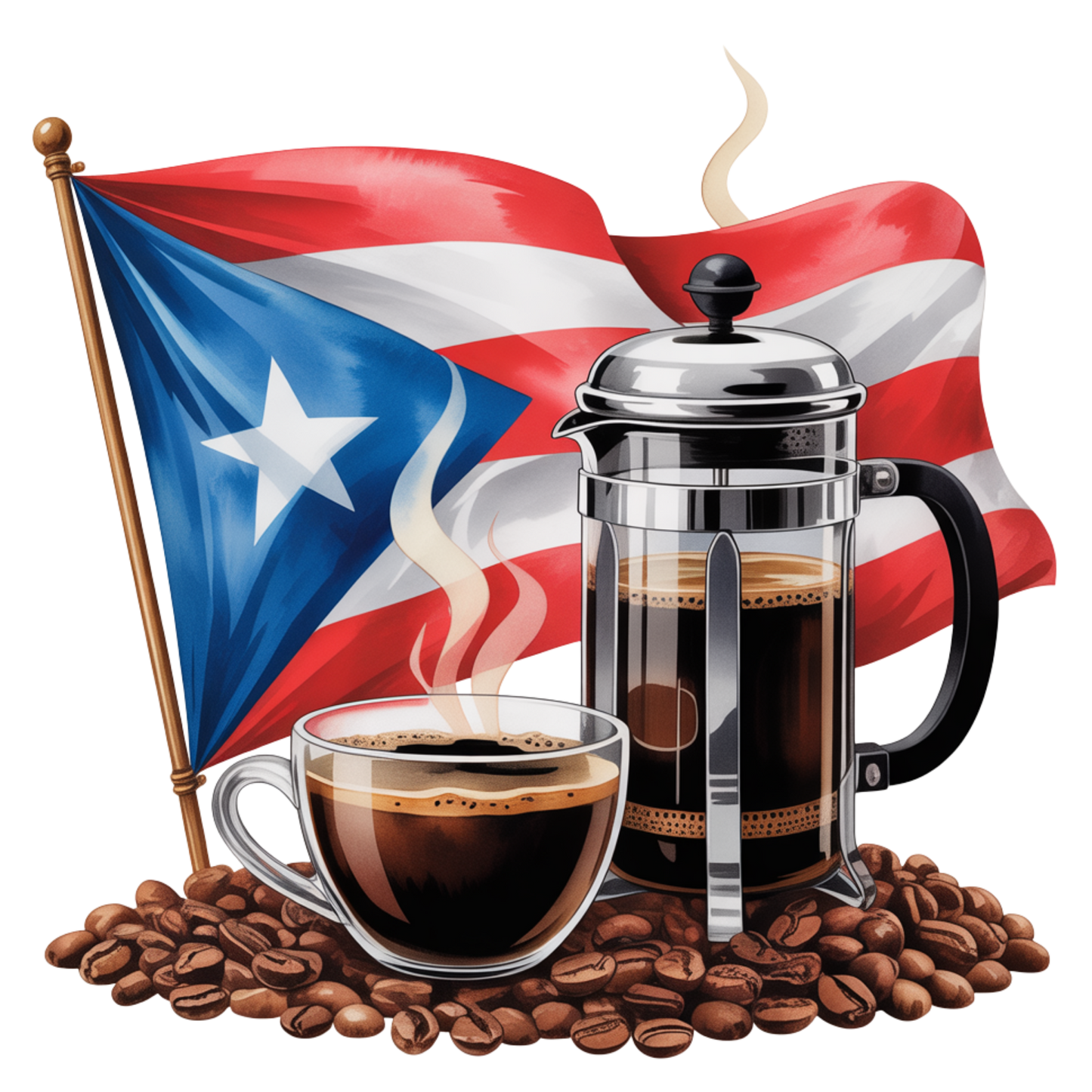 Cafe colao Puerto Rico sticker