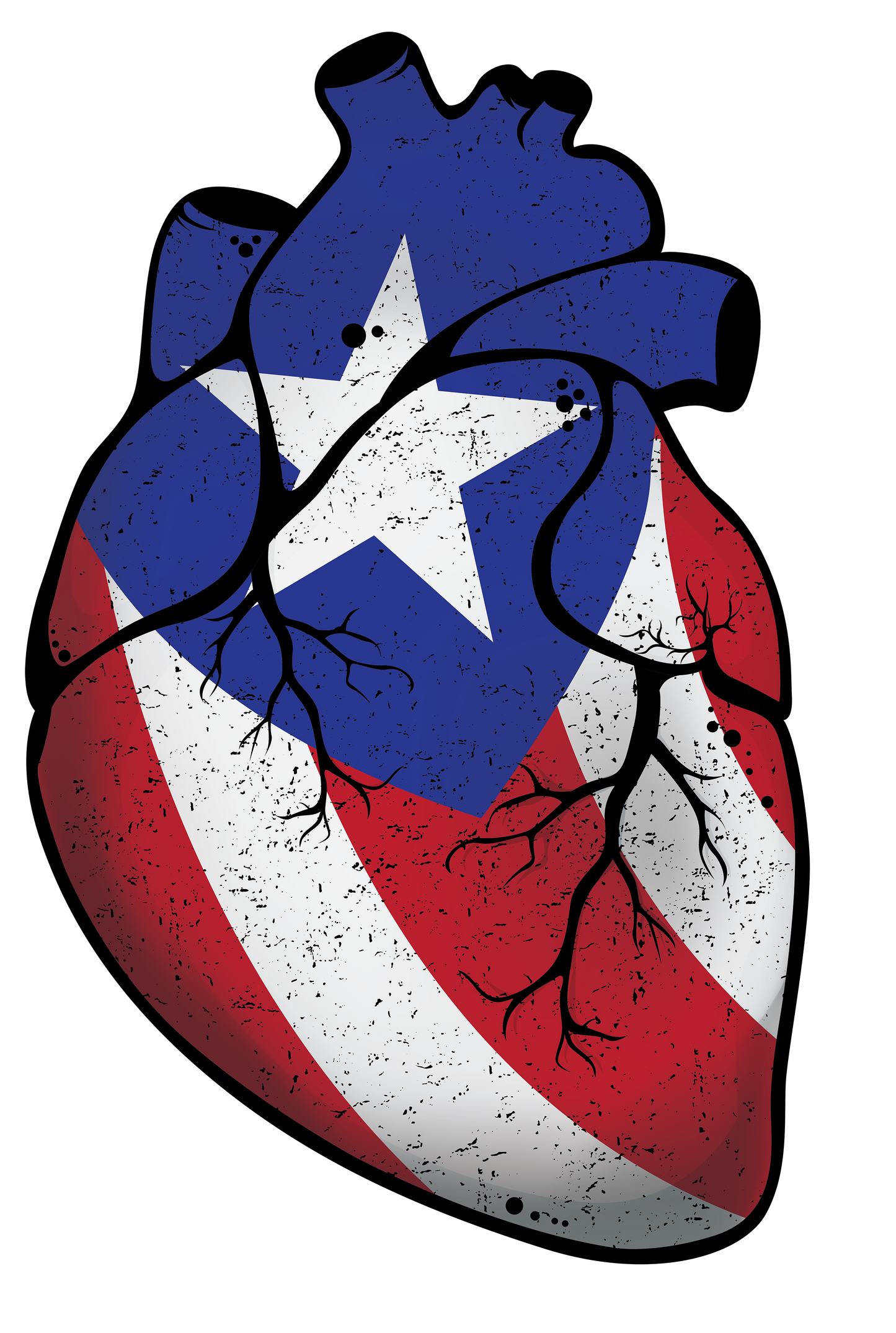 De corazón Puerto Rico sticker