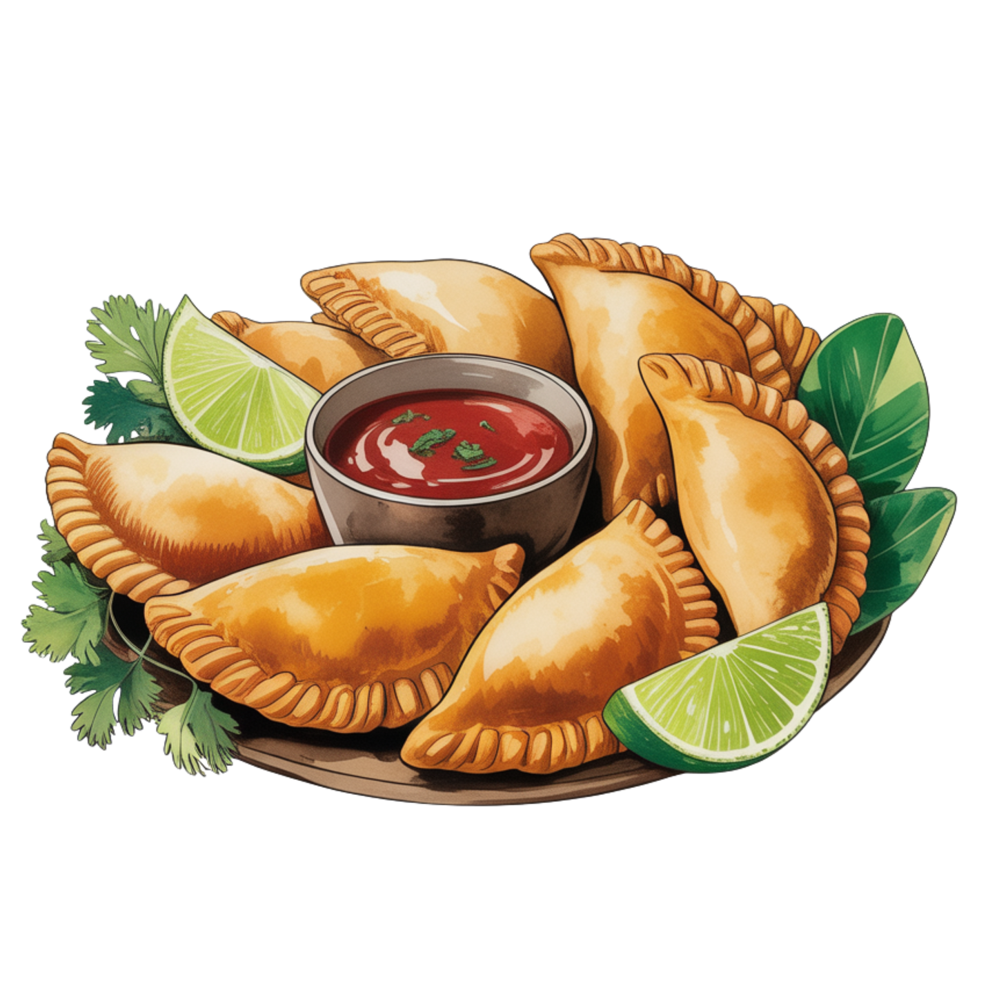 Plato empanadillas Puerto Rico Sticker