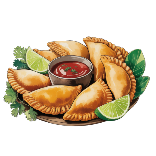 Plato empanadillas Puerto Rico Sticker