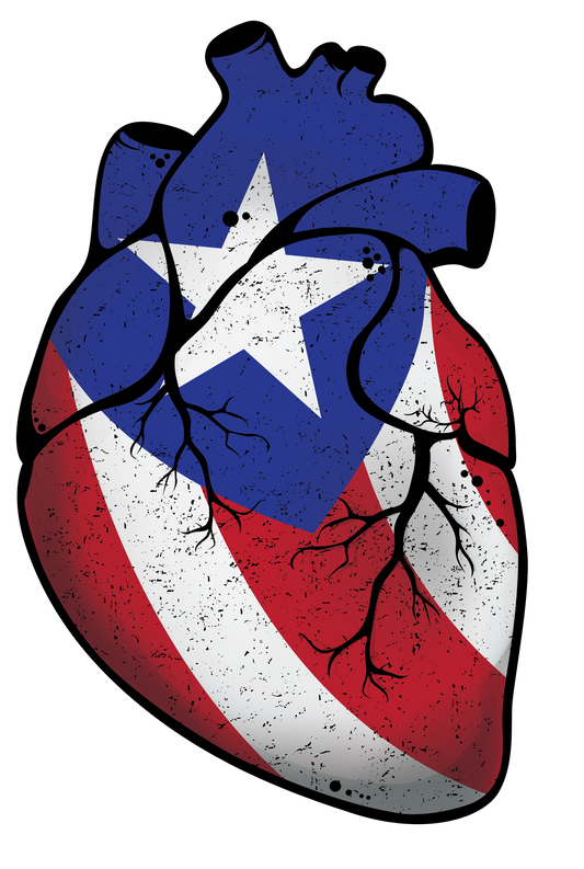 De corazón Puerto Rico sticker